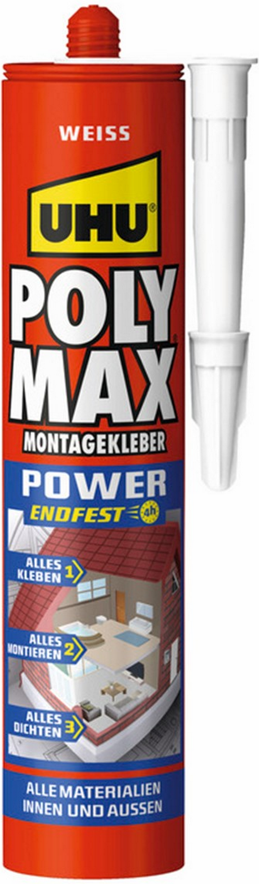Uhu Montagekleber 'POLY MAX Power' weiß 425 g