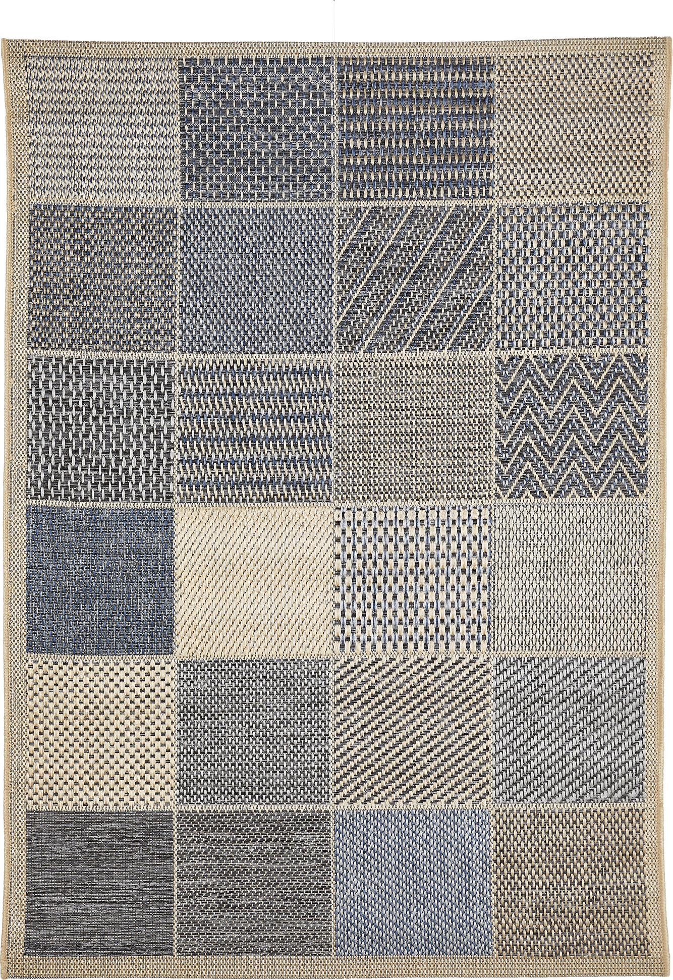 andiamo Teppich 'Claudio' beige/blau 120 x 170 cm