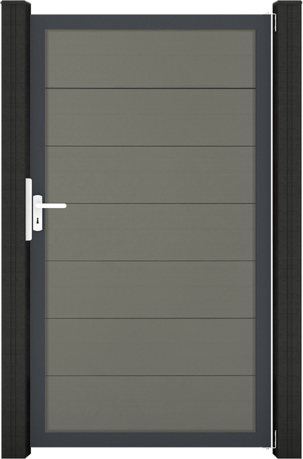 GroJa Einzeltor 'Solid Grande' BPC/Aluminium grau/anthrazit 100 x 180 cm