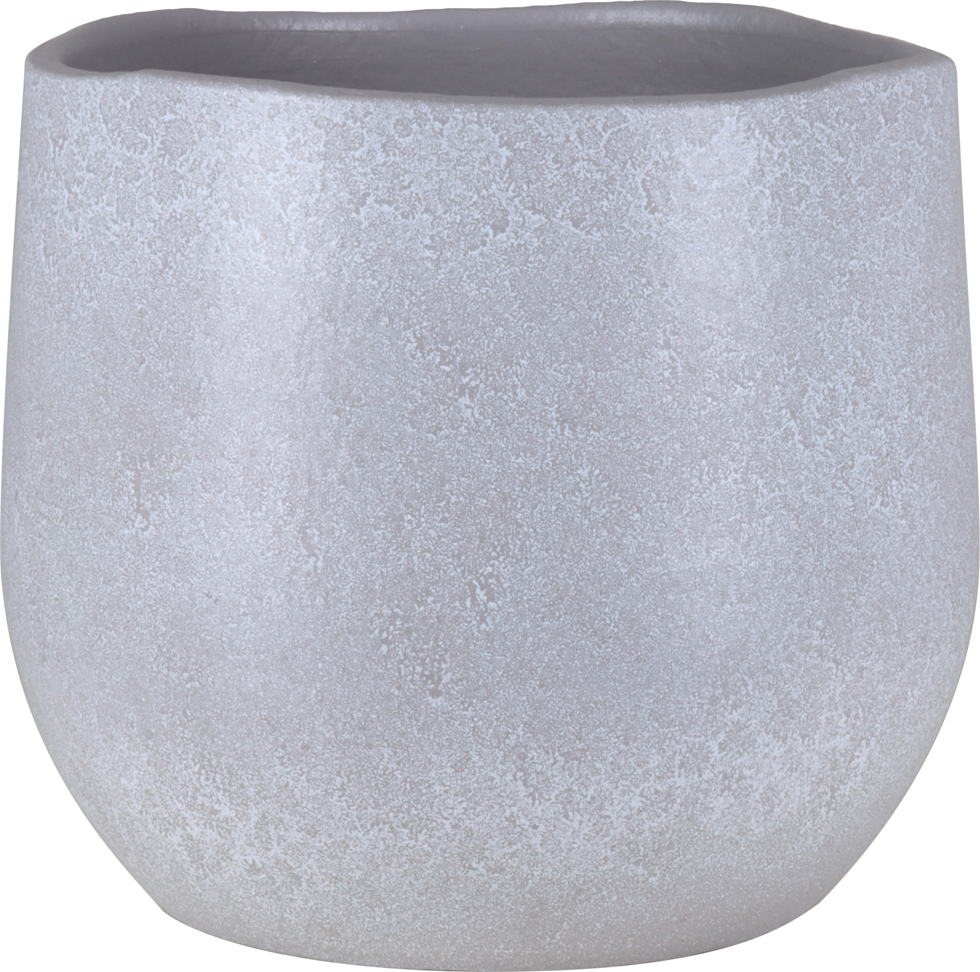 Übertopf 'Organic' Keramik hellgrau Ø 14 x 11 cm