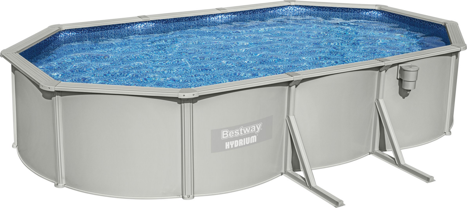 Bestway Stahlwandpool-Set 'Hydrium' Set 610 x 360 x 120 cm mit Sicherheitsleiter und Sandfilteranlage