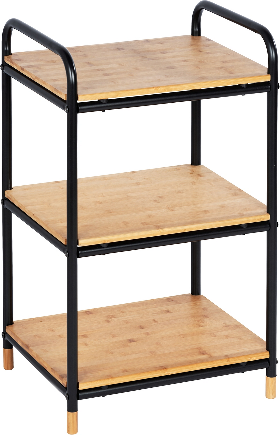 Wenko Regal 'Loft' Bambus/Metall 3 Böden 42 x 33,5 x 69 cm