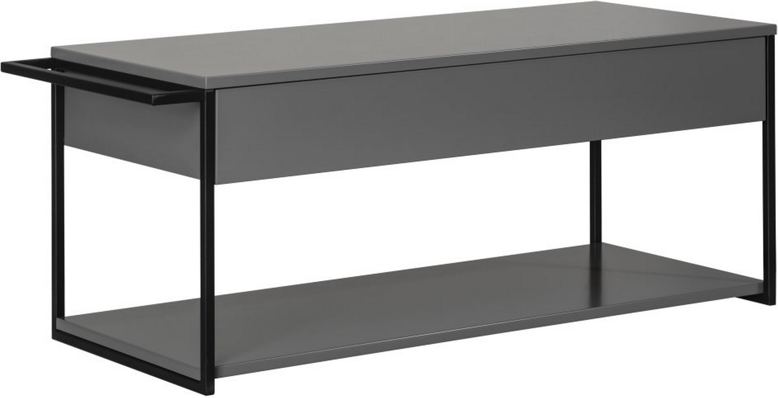 Fackelmann Waschbeckenunterschrank 'New York' grau, schwarz matt 108 x 43 x 47,5 cm