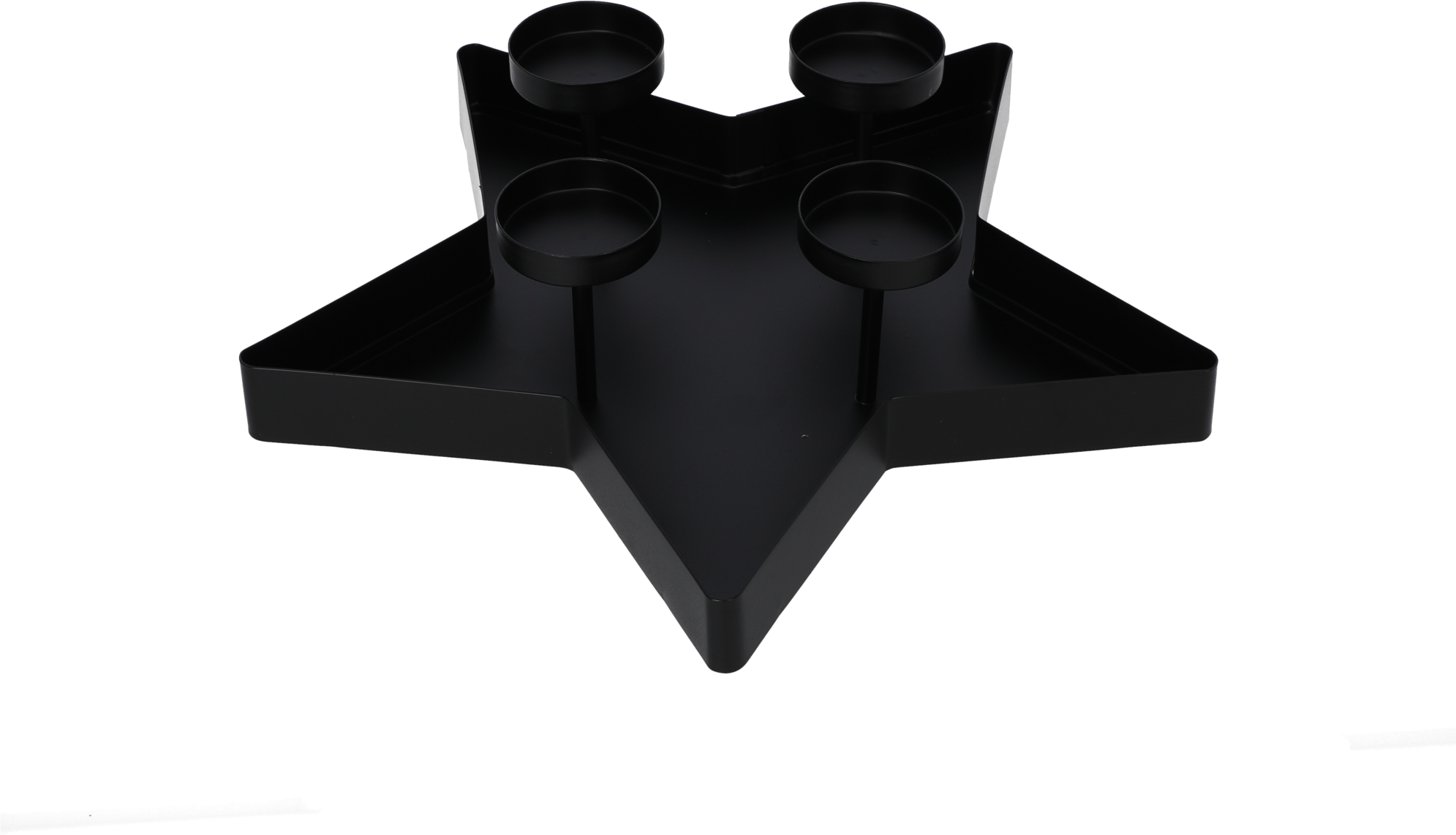 Kerzenhalter 'Stern' für 4 Kerzen schwarz