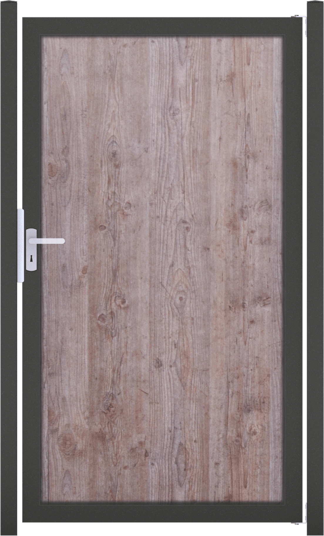 GroJa Einzeltor 'Premo' Universal DIN Holzoptik/anthrazit 100 x 180 cm