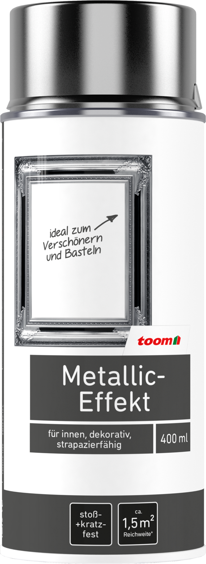 Thumbnail - toom Metallic-Effekt-Sprühlack silberfarben glänzend 400 ml