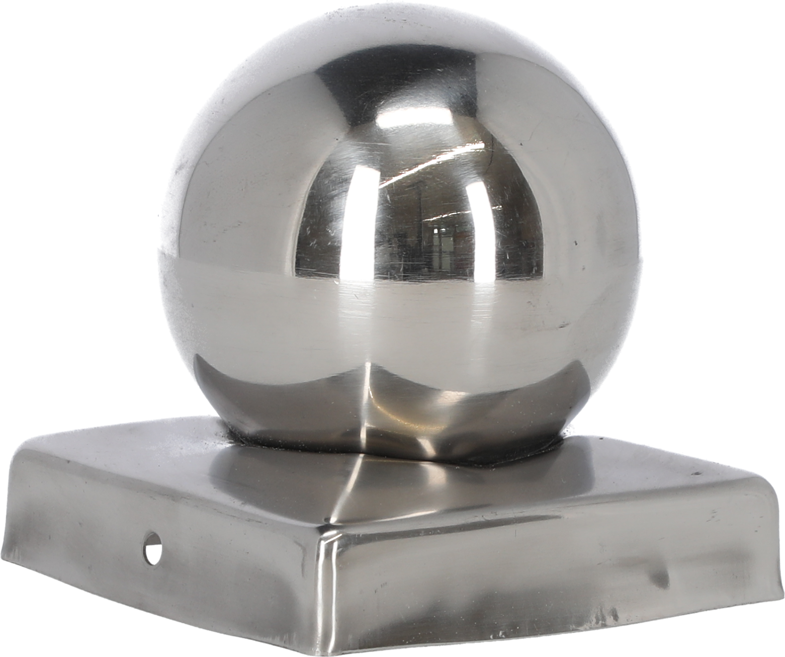 Kugel-Pfostenkappe 'Niro' Edelstahl 10 x 9,1 x 9,1 cm
