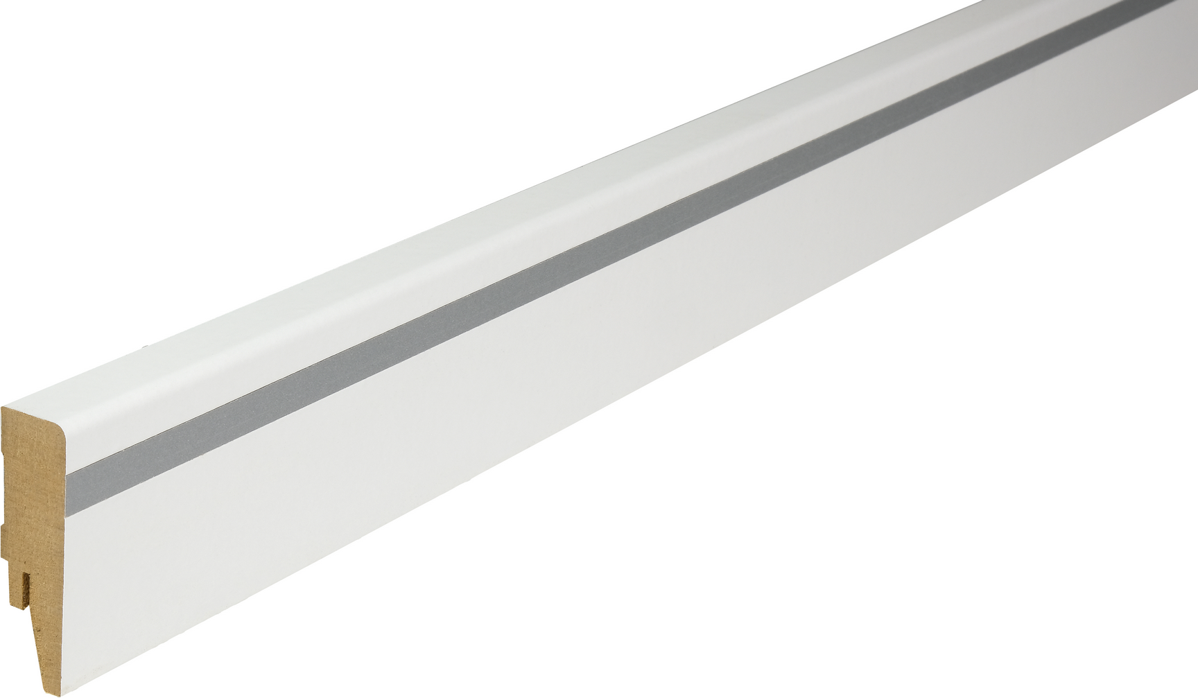 Kosche Sockelleiste 'Design' gerade weiß 2500 x 58 x 16 mm, mit Applikation