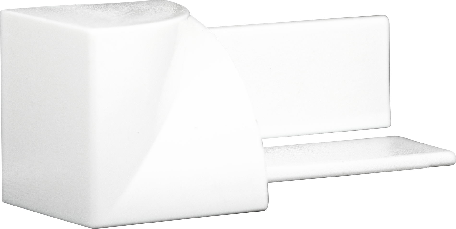 alfer Viertelkreis-Profilecken PVC brilliantweiß, 4 Stück