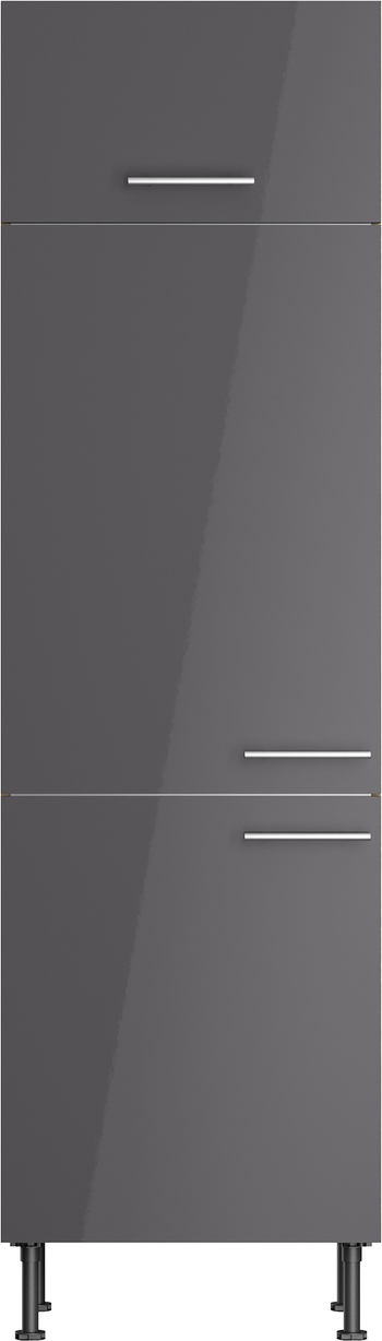 OPTIFIT Hochschrank für Einbaukühlschrank 'Optikomfort Jonte984' anthrazit/eichefarben 60 x 211,8 x 58,4 cm