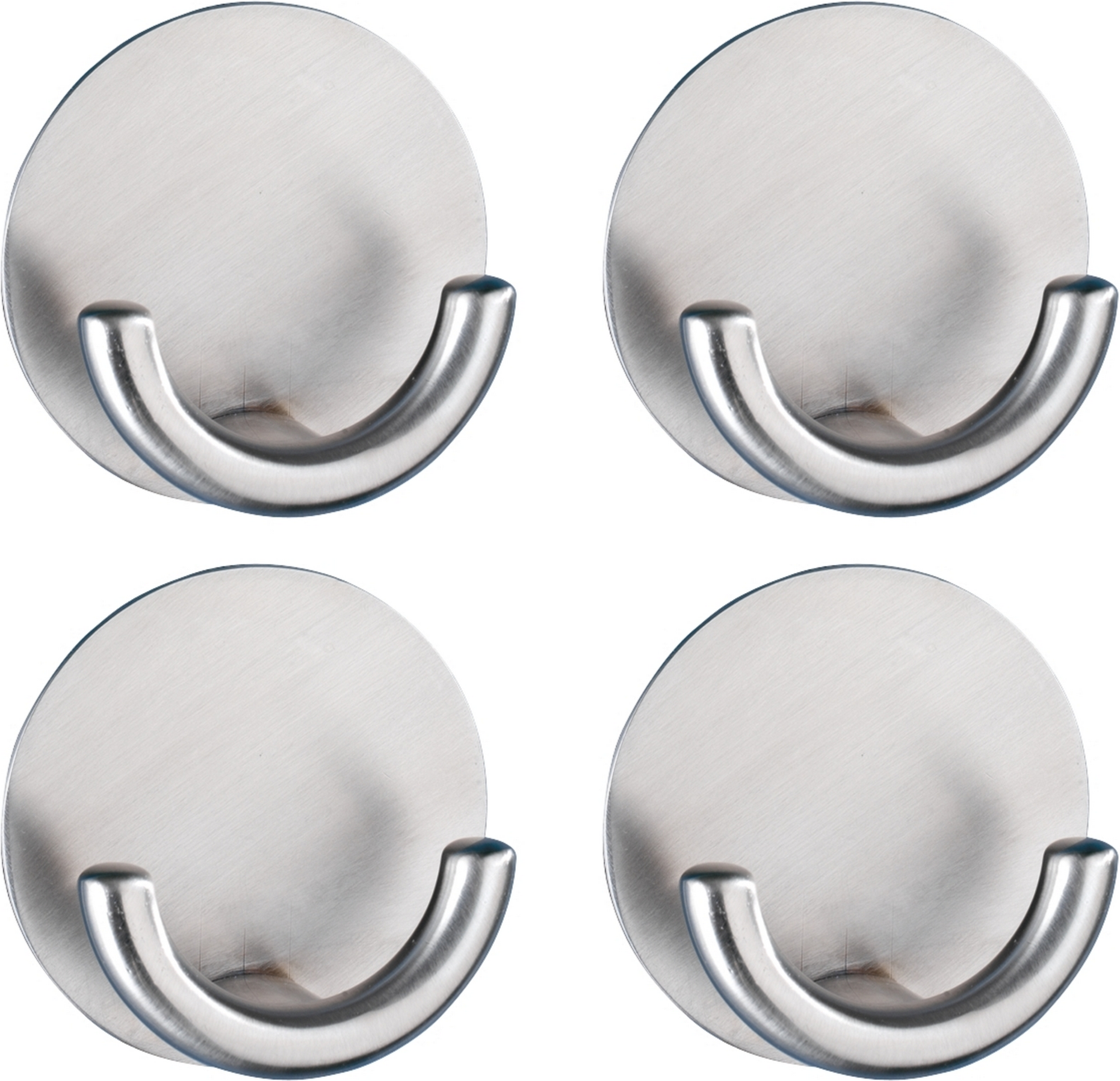 Wenko Handtuchhaken-Set 'Rondo' Edelstahl matt 4 Stück