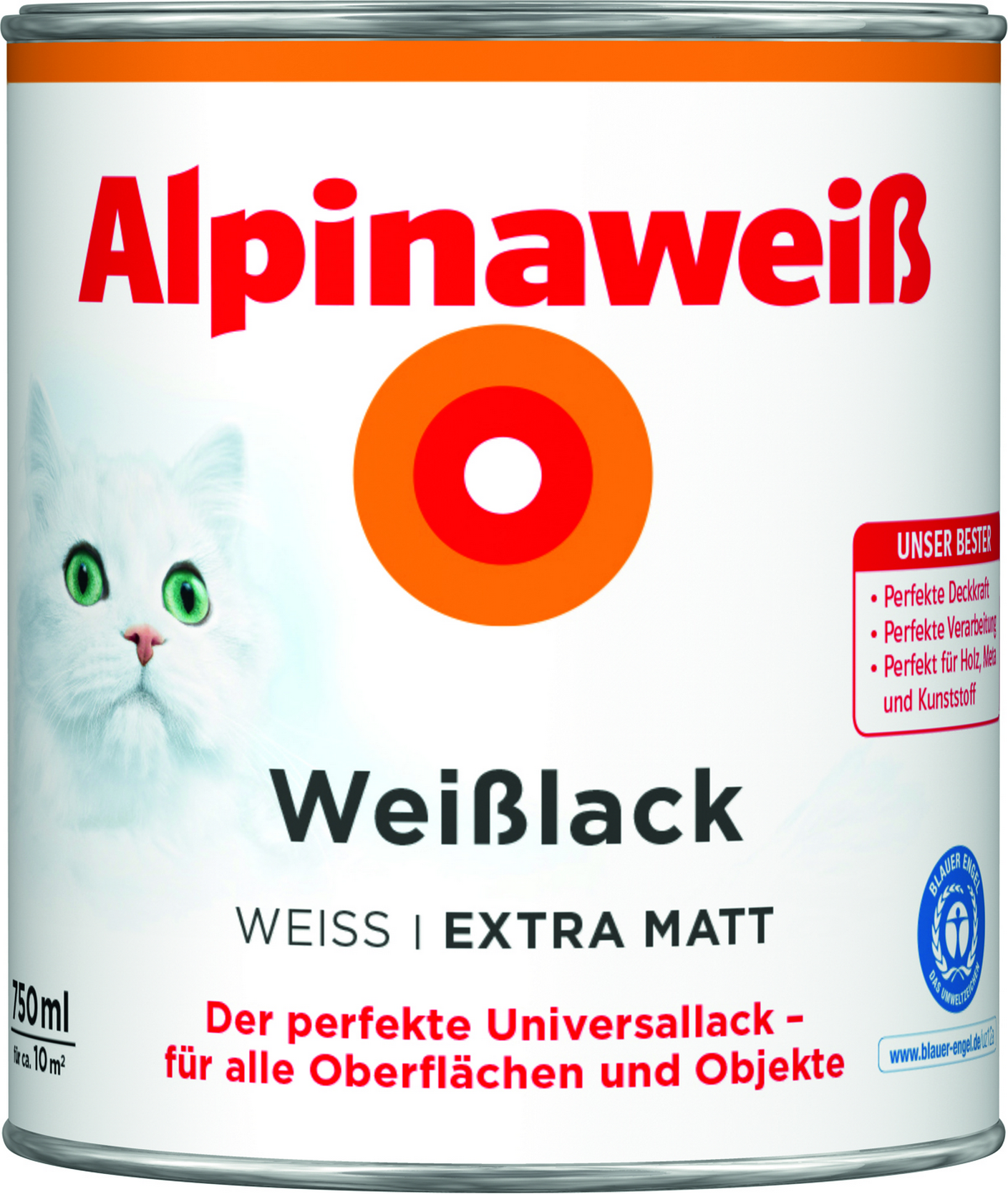 Thumbnail - Weißlack 'Alpinaweiß' extramatt 750 ml