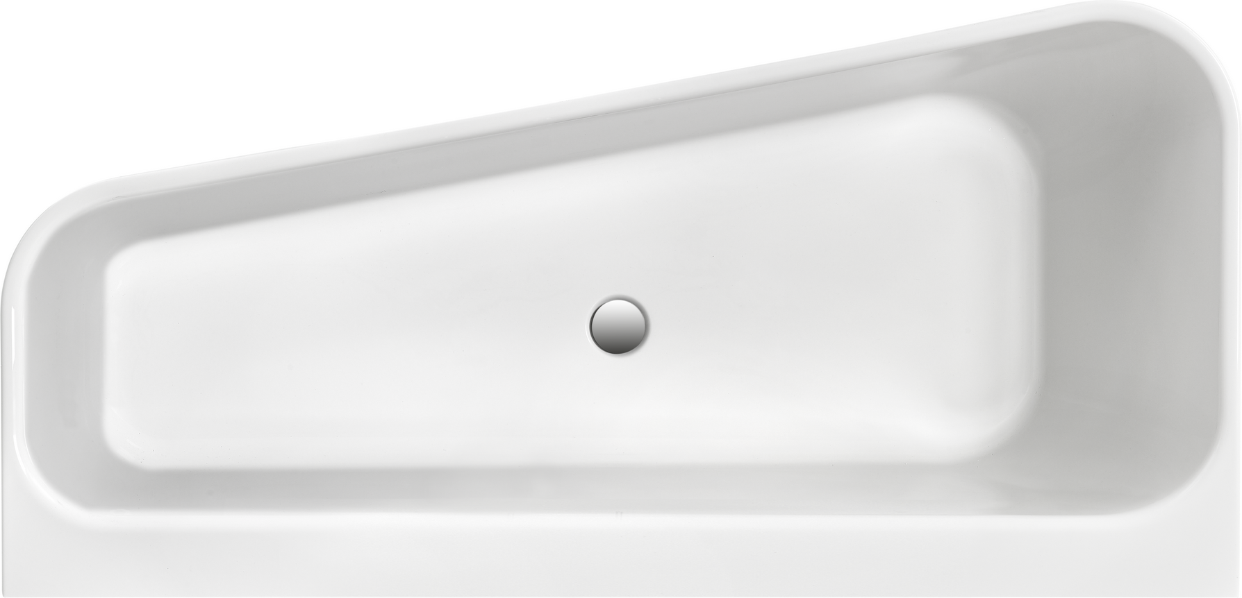 Ottofond Badewanne 'Pino' rechts Sanitäracryl weiß 1550 x 750 mm