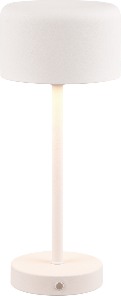 Reality Leuchten Tischleuchte 'Jeff' weiß Ø 12,6 x 30 cm