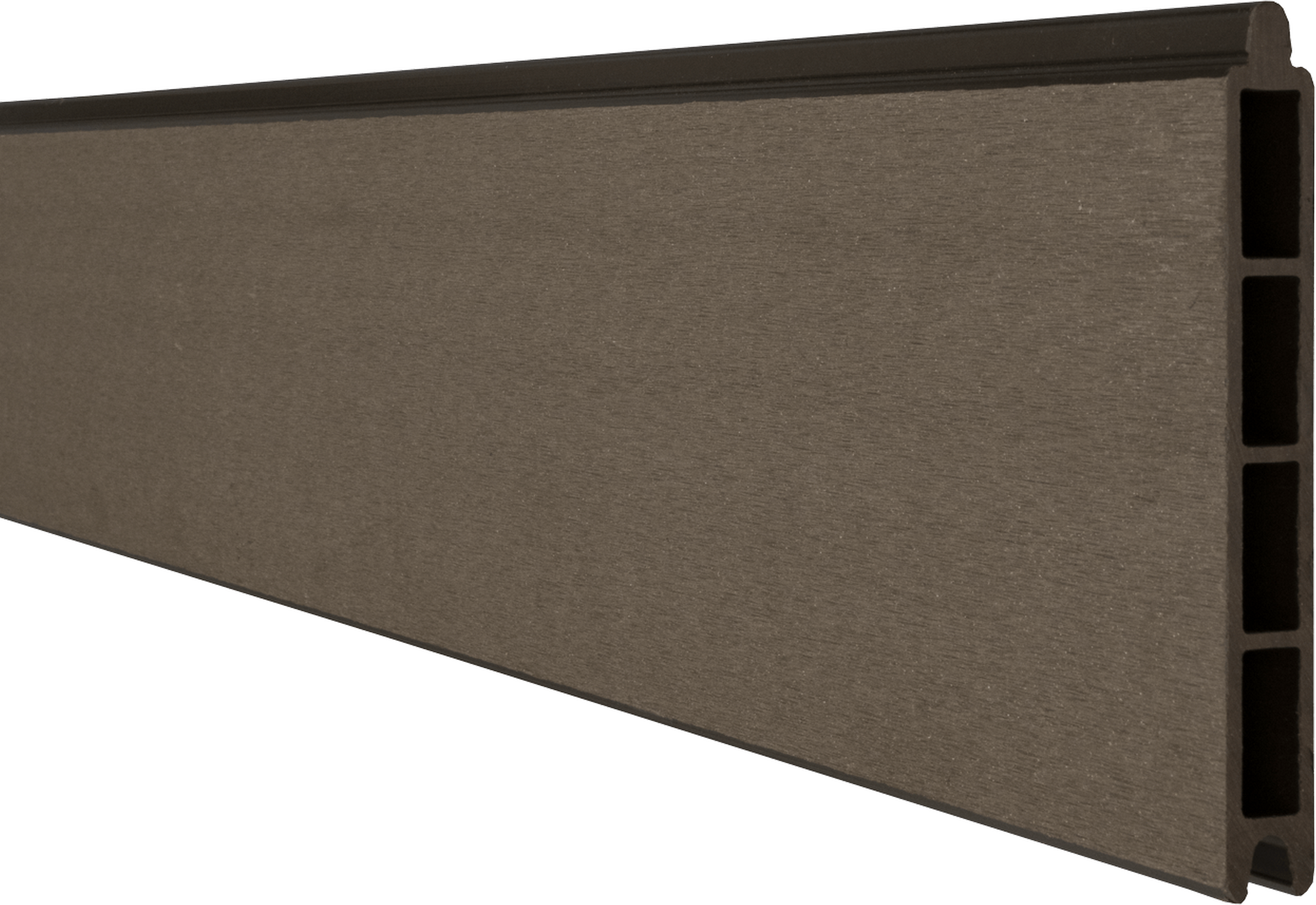 GroJa Einzelprofil Steckzaun 'Solid ' BPC Erdbraun 180 x 15 x 1,9 cm