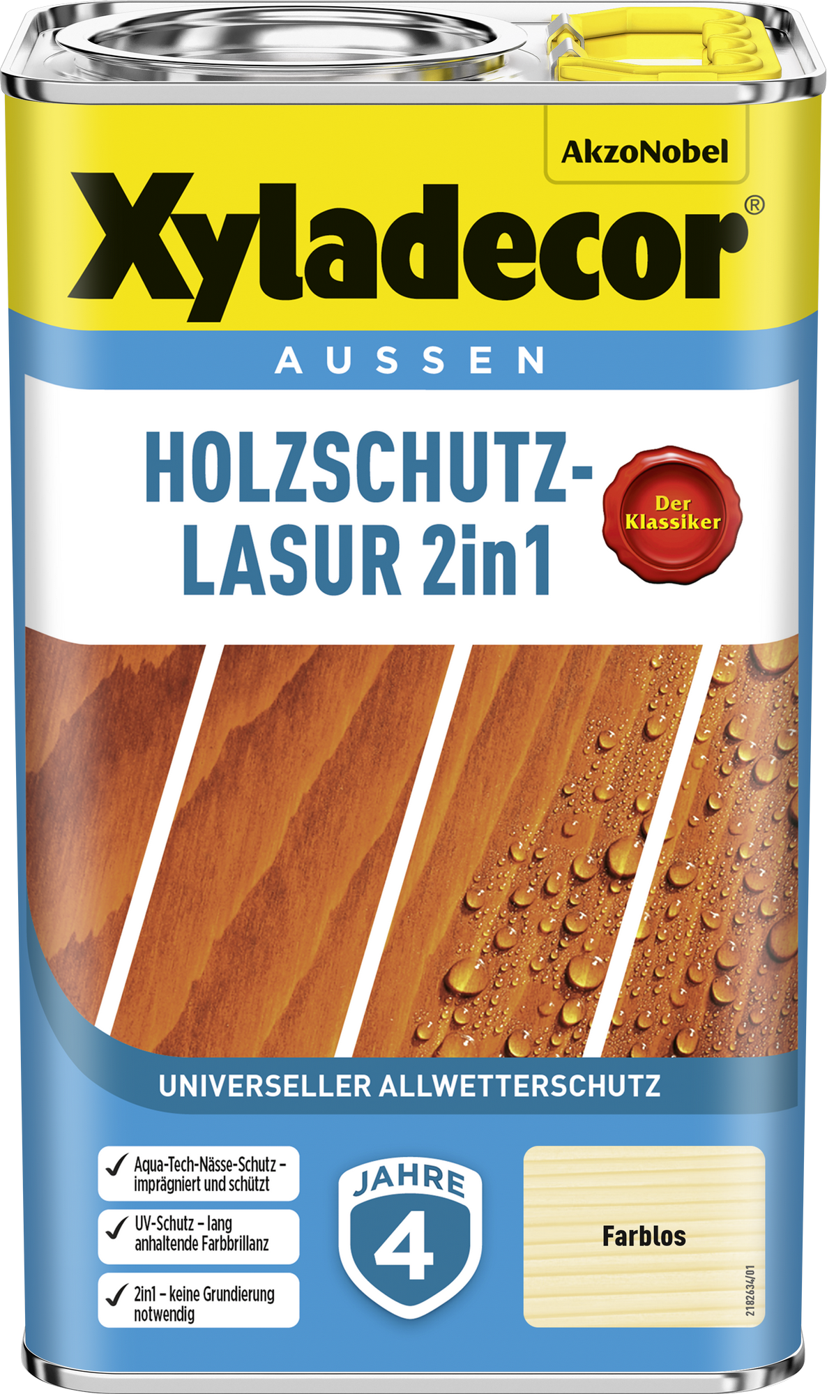 Xyladecor 2in1 Holzschutzlasur transparent 2,5 l