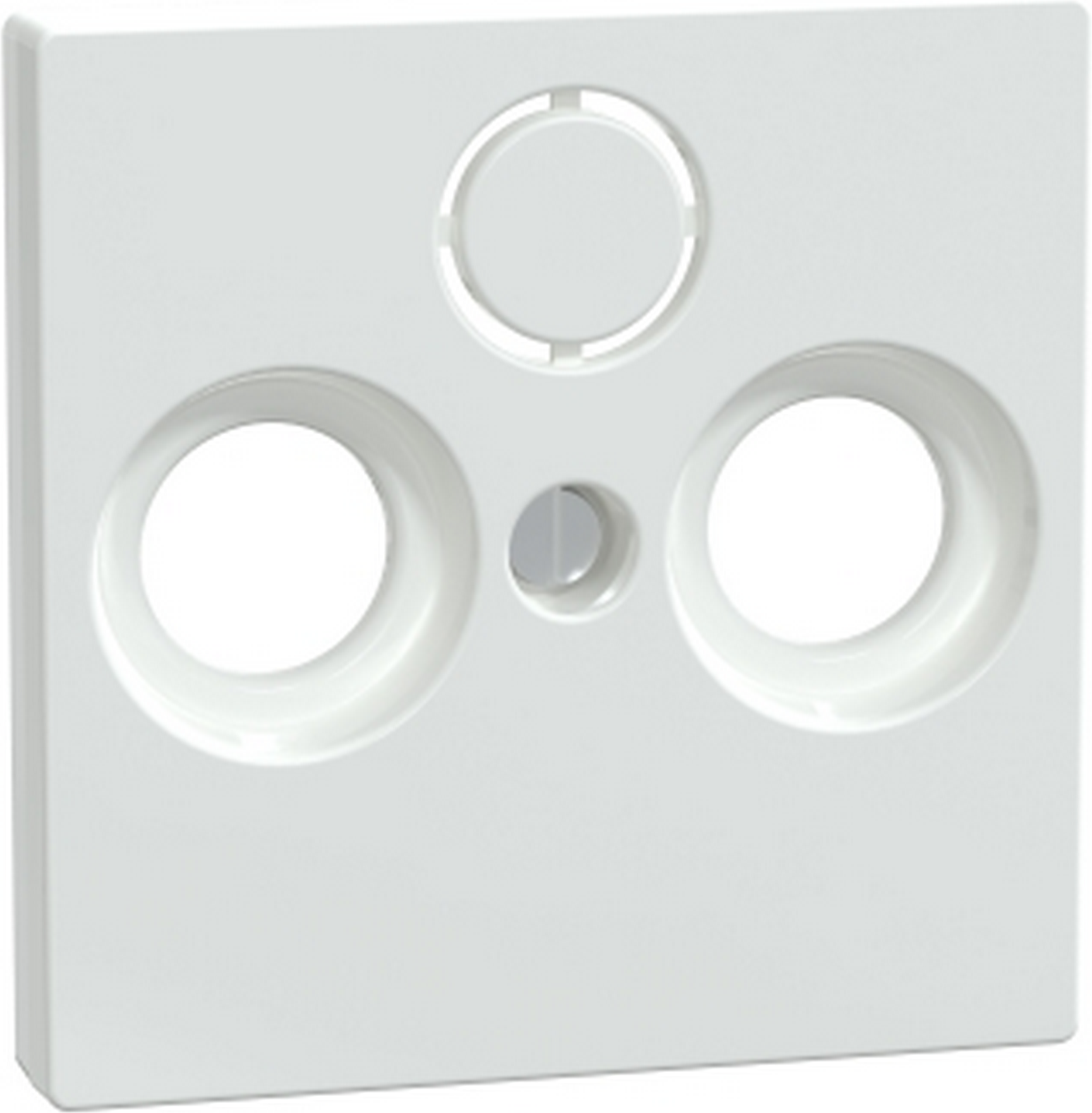 Merten Abdeckung 'System M' für Antennensteckdose aktivweiß glänzend 5,4 x 5,4 cm