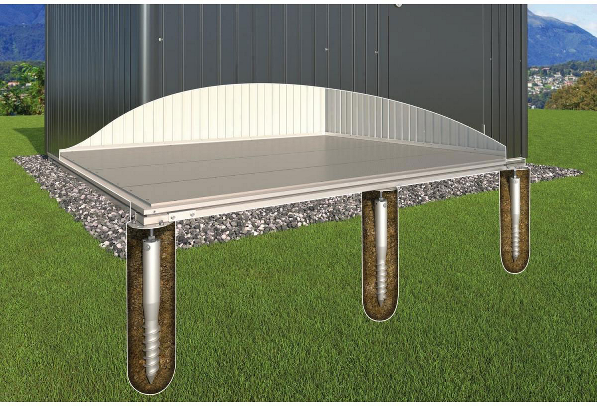 Biohort Erdschraubenfundament für 'Europa 2'