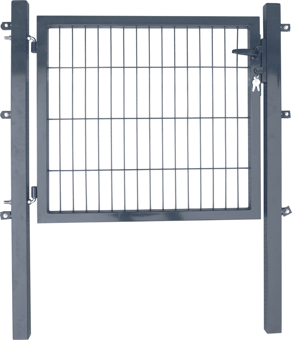 Gartentor 'Bent' Stahl anthrazit 100 x 80 cm