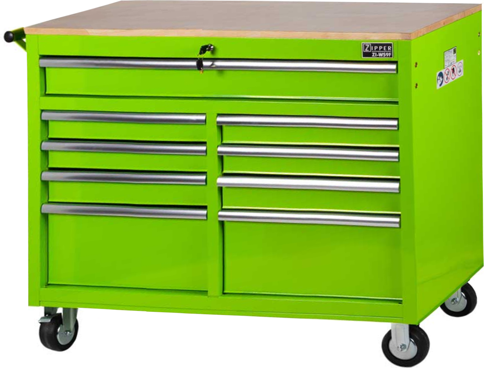 Zipper Werkstattwagen 'ZI-WS9F' mit 9 Schubfächern 118 x 45,7 x 94 cm