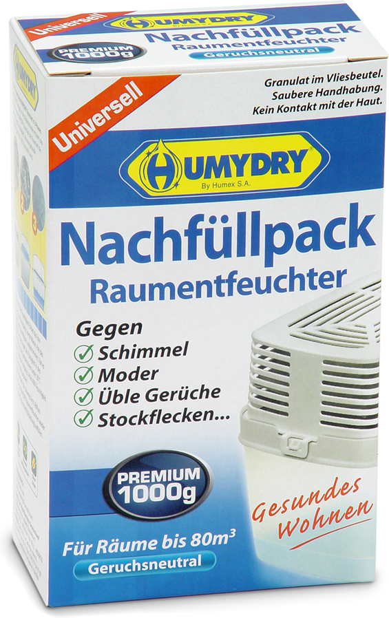 Humydry Nachfüllpack für Luftentfeuchter "Premium" 1000 g