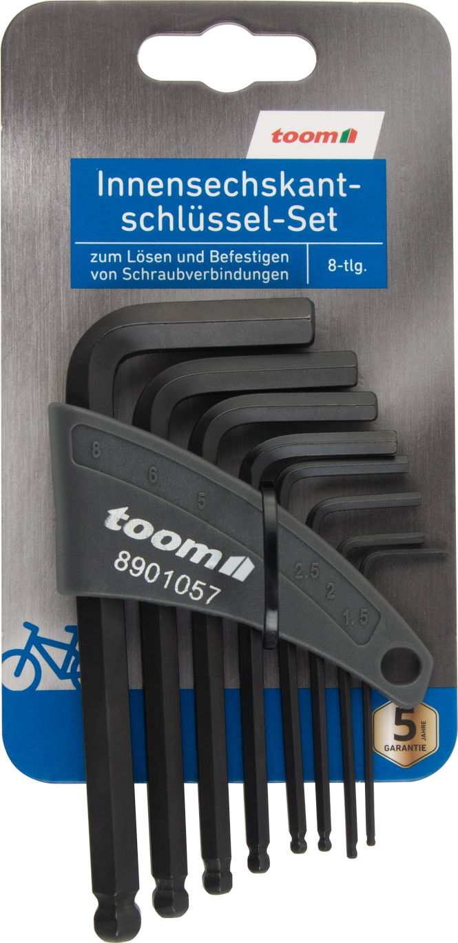 toom Innensechskantschlüssel-Set 8-teilig