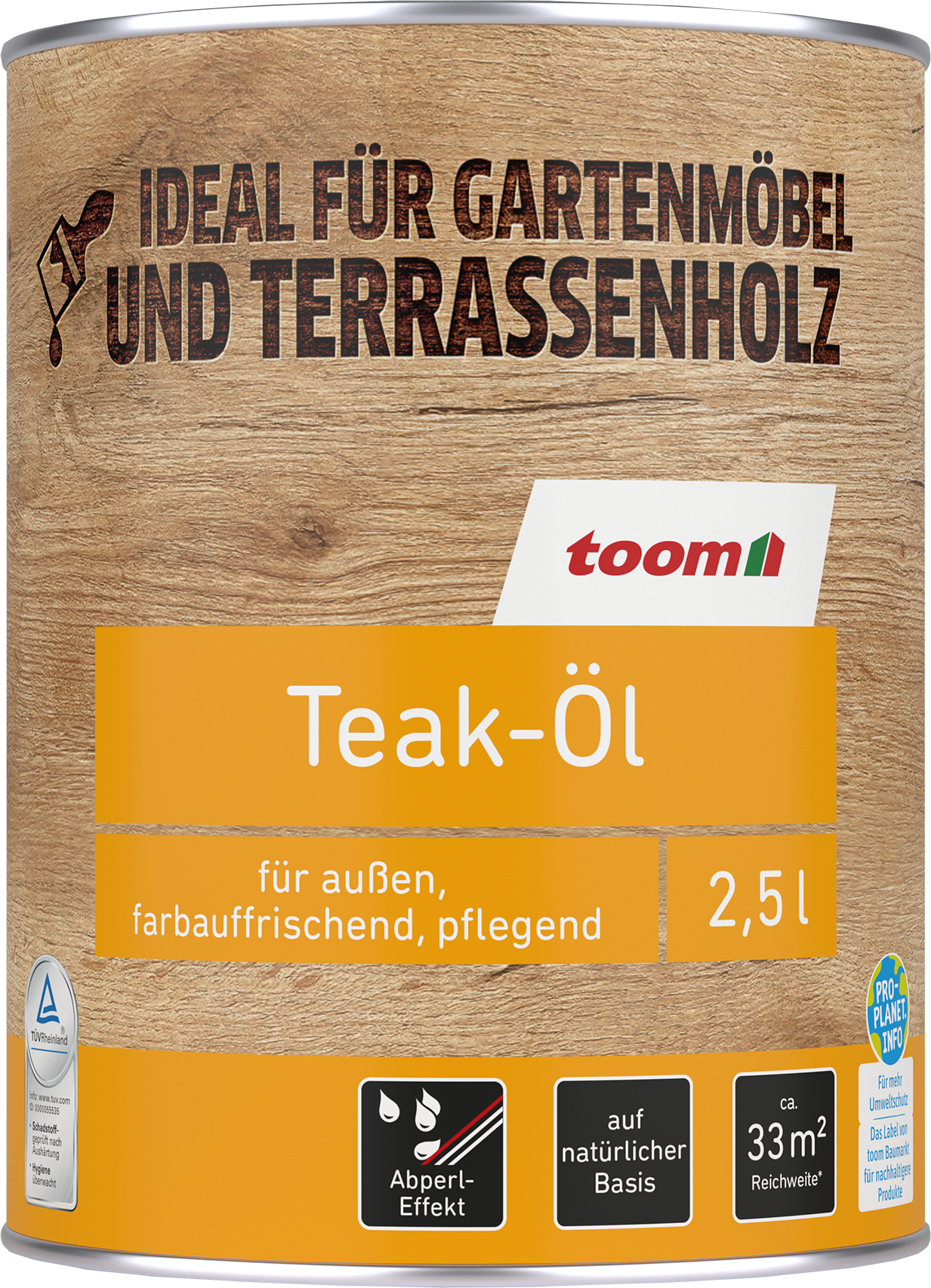 toom Teak-Öl transparent 2,5 l