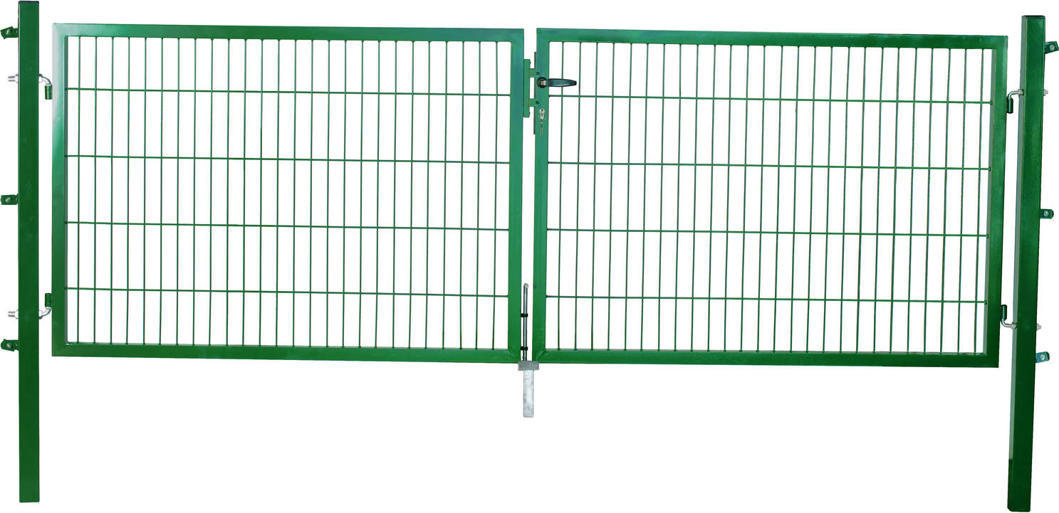 Doppelflügeltor 'Arne' Stahl grün 300 x 100 cm