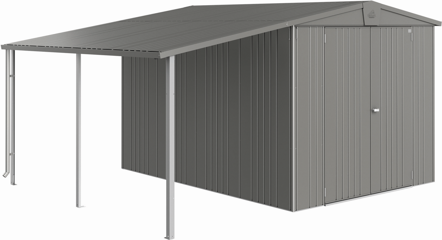 Thumbnail - Biohort Seitendach quarzgrau-metallic 300 x 150 cm, zu Gerätehaus 'Europa' Gr. 6/7