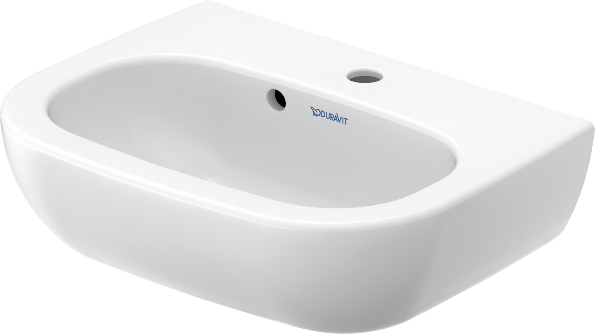 Duravit Handwaschbecken halbrund 'D-Code' weiß 45 x 14,5 x 34 cm