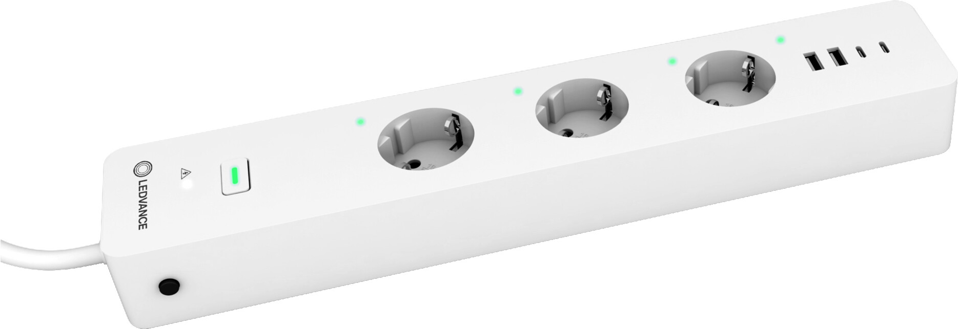 Thumbnail - Ledvance Steckdosenleiste 'Smart+ WiFi' weiß 3-fach mit 4 USB-Anschlüssen
