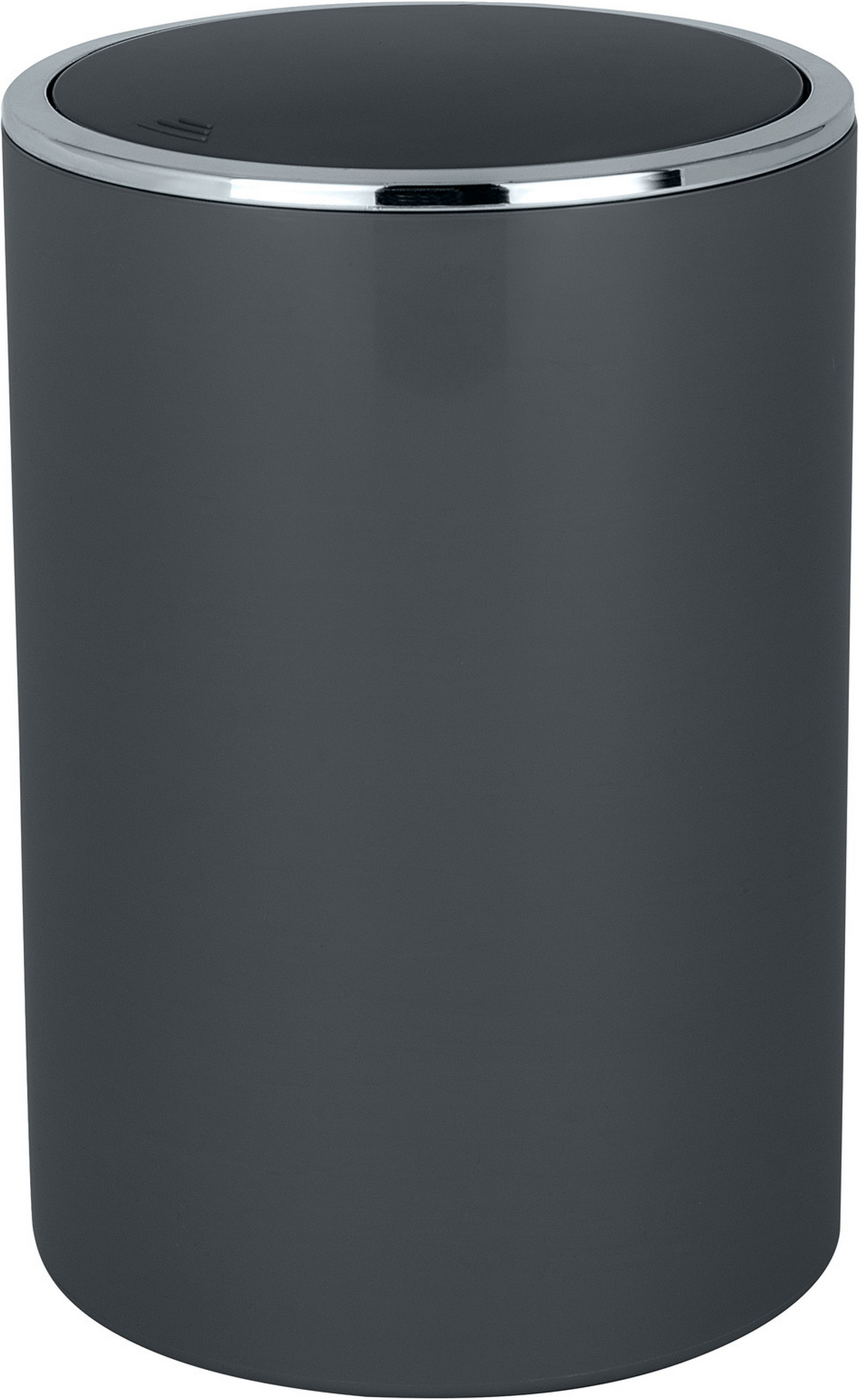Wenko Schwingdeckeleimer 'Inca' anthrazit Ø 18,5 x 25,5 cm 5 l