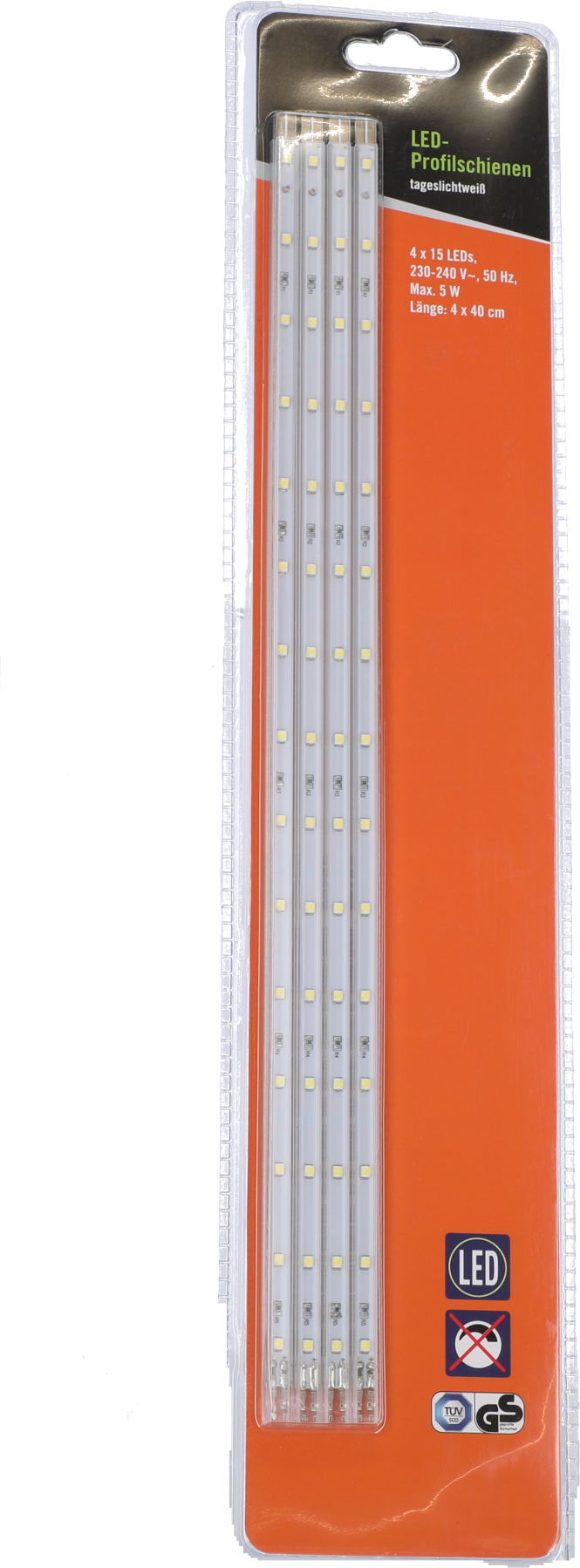 LED-Profilschienen-Set 5 W 4 x 15 LEDs 4 x 40 cm
