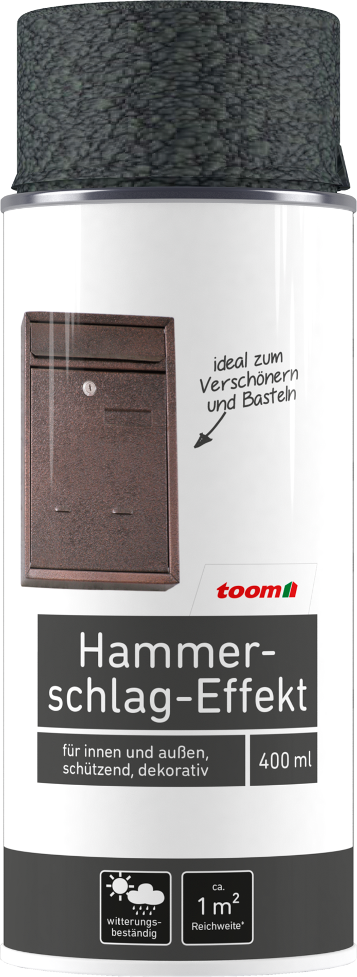 Thumbnail - toom Hammerschlag-Sprühlack anthrazitfarben glänzend 400 ml