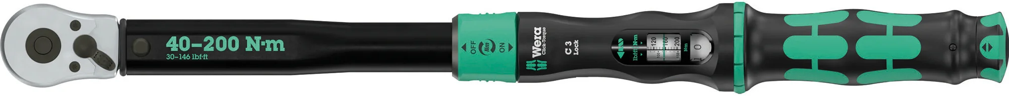 Thumbnail - Wera Drehmomentschlüssel 'Click-Torque Lock C 3' 40-200 Nm einstellbar