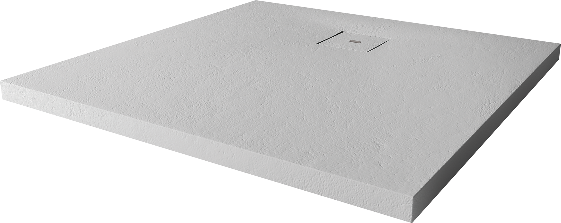 Breuer Duschwanne 'Modern Line Steinoptik' Mineralguss steingrau 120 x 120 x 4 cm