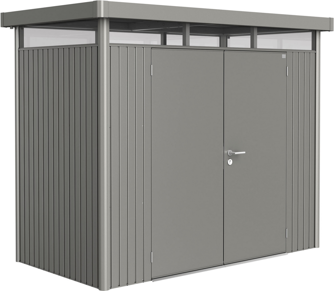 Thumbnail - Biohort Gerätehaus 'HighLine 1' mit Doppeltür 275 x 155 cm Quarzgrau metallic