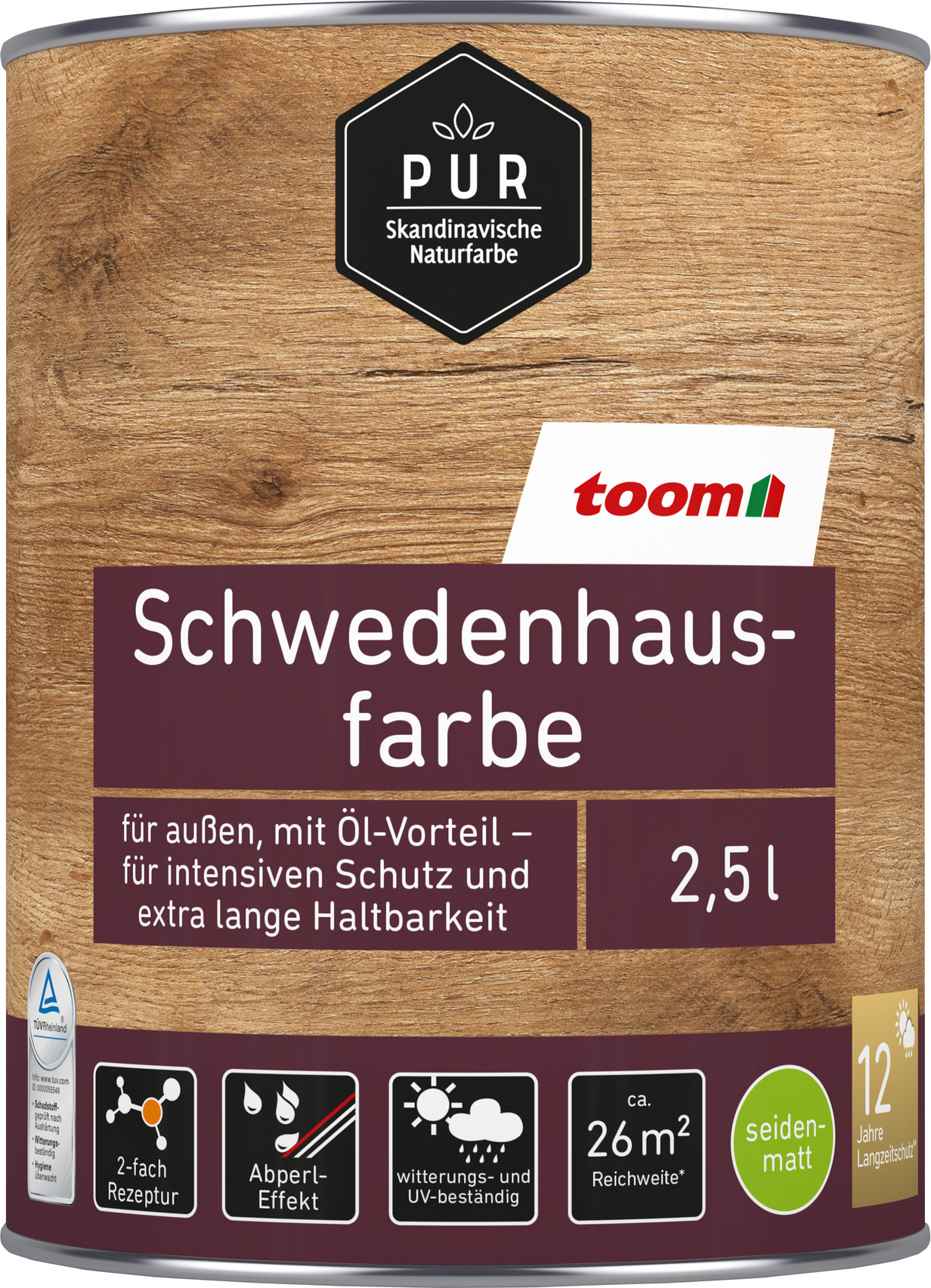 toom Schwedenhausfarbe reinweiß 2,5 l