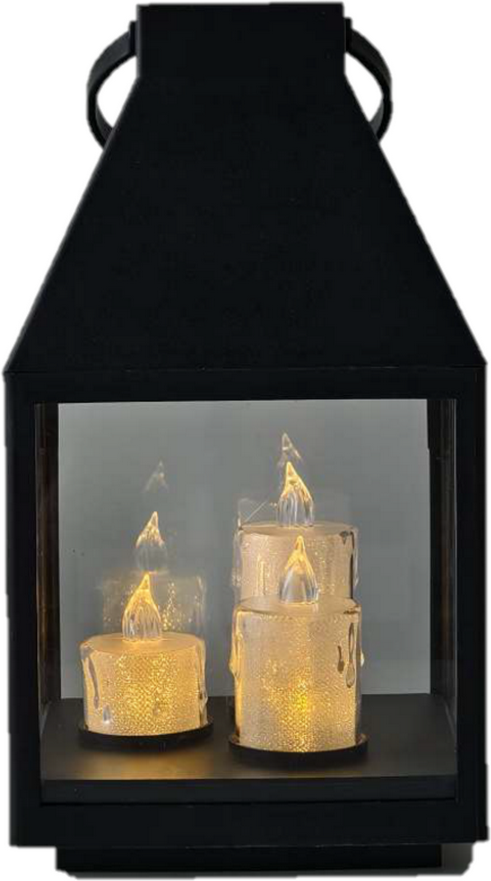 LED-Laterne 3 LEDs warmweiß 13 x 25 cm