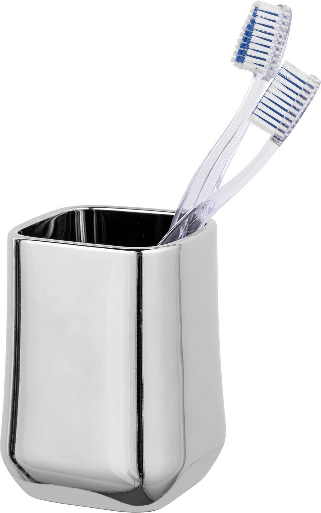 Schöner Wohnen Kollektion Zahnputzbecher 'Adine' Keramik chromfarben Ø 7,5 x 10,5 cm