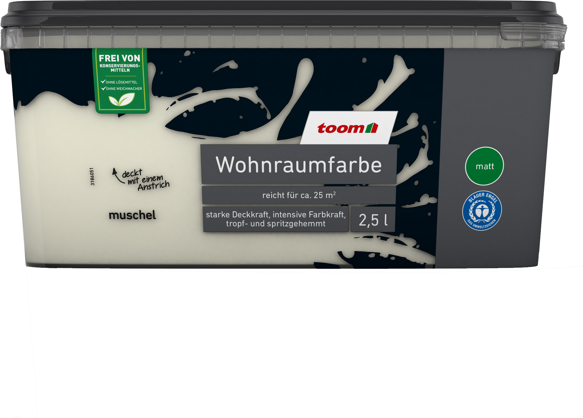 toom Wohnraumfarbe 'Muschel' hellbeige matt 2,5 l