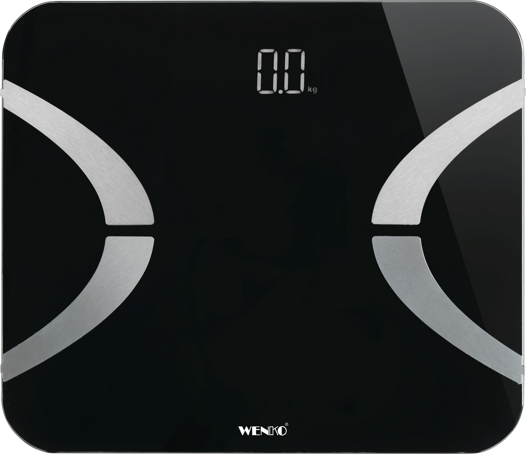 Wenko Analyse-Personenwaage schwarz Bluetooth 30 x 26 cm