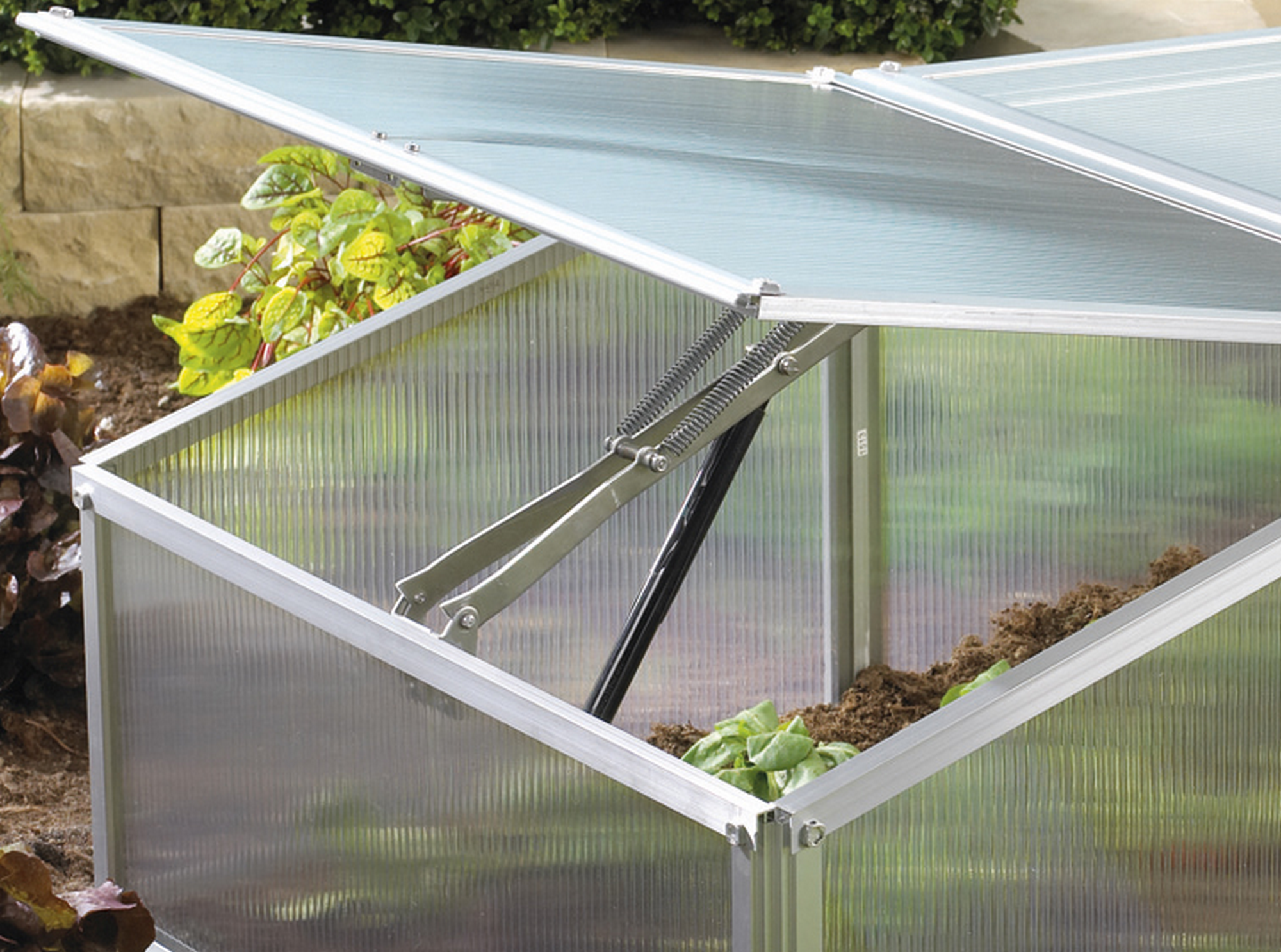 Vitavia Fensterheber Aluminium silberfarben für Gewächshäuser