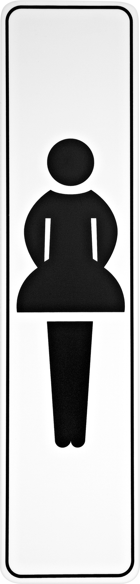 Hinweisschild 'Damen'