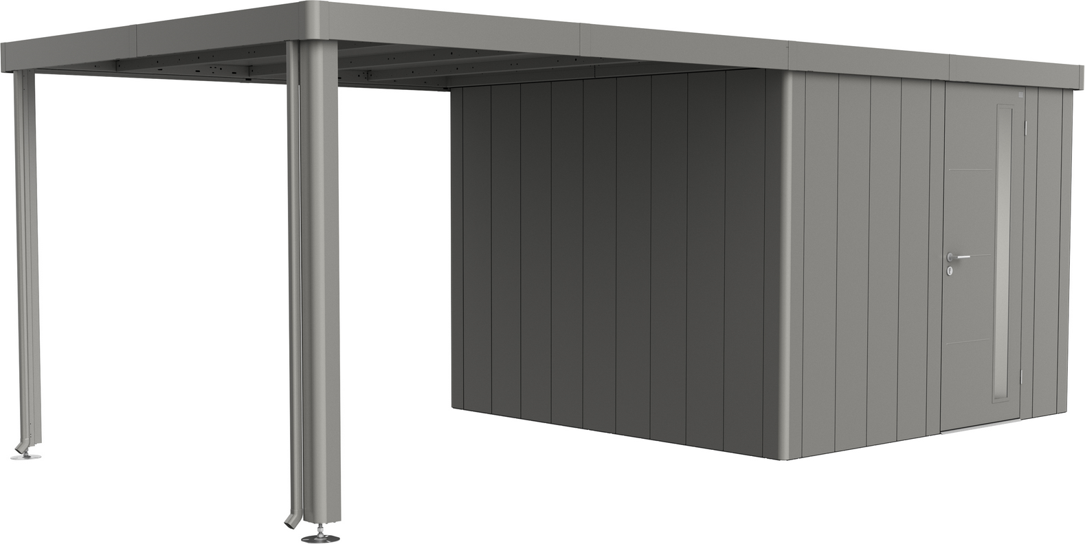 Thumbnail - Biohort Seitendach zu Gerätehaus 'Neo' Größe 3A/3B/3C/3D quarzgrau-metallic