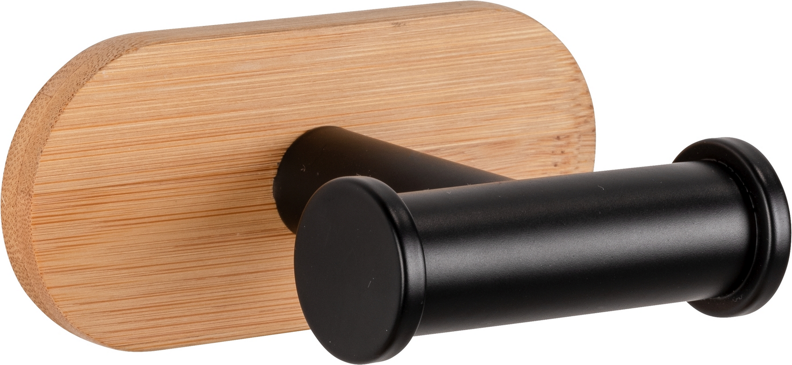Wenko Wandhaken 'Duo Turbo-Loc Orea Bamboo' bambus/schwarz 10 x 4,5 x 6,5 cm