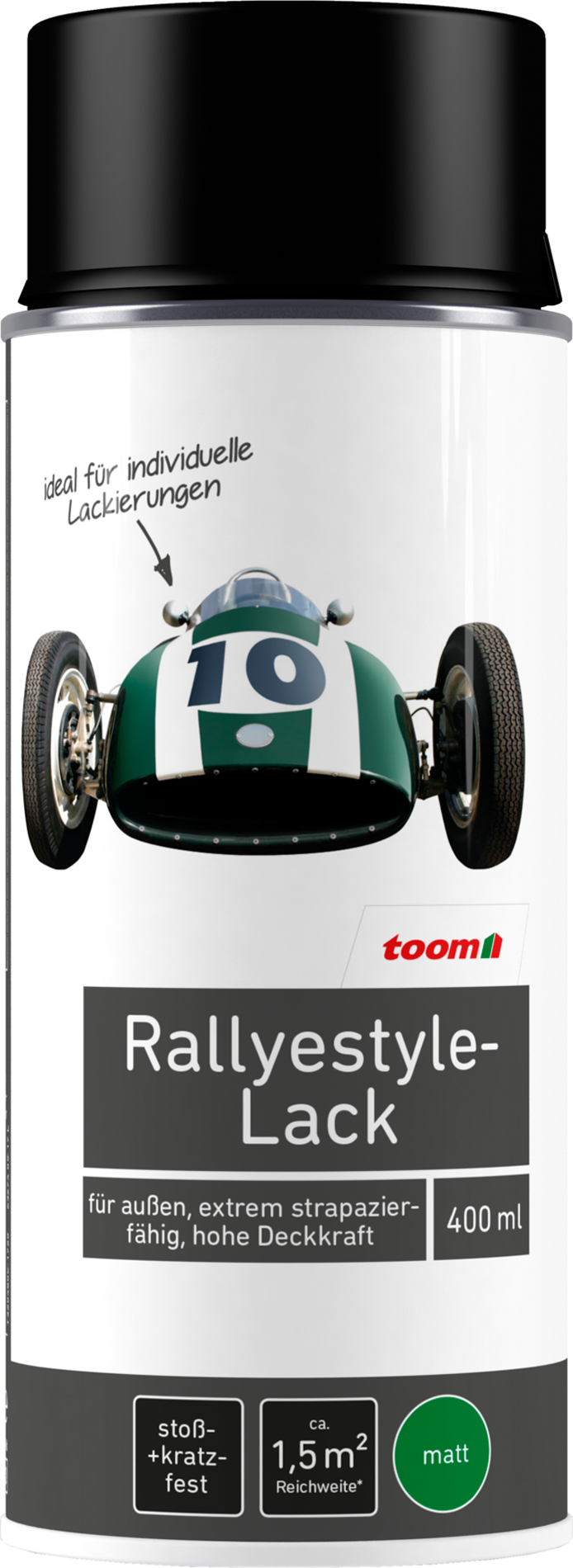 Thumbnail - toom Rallyestyle-Sprühlack schwarz matt 400 ml