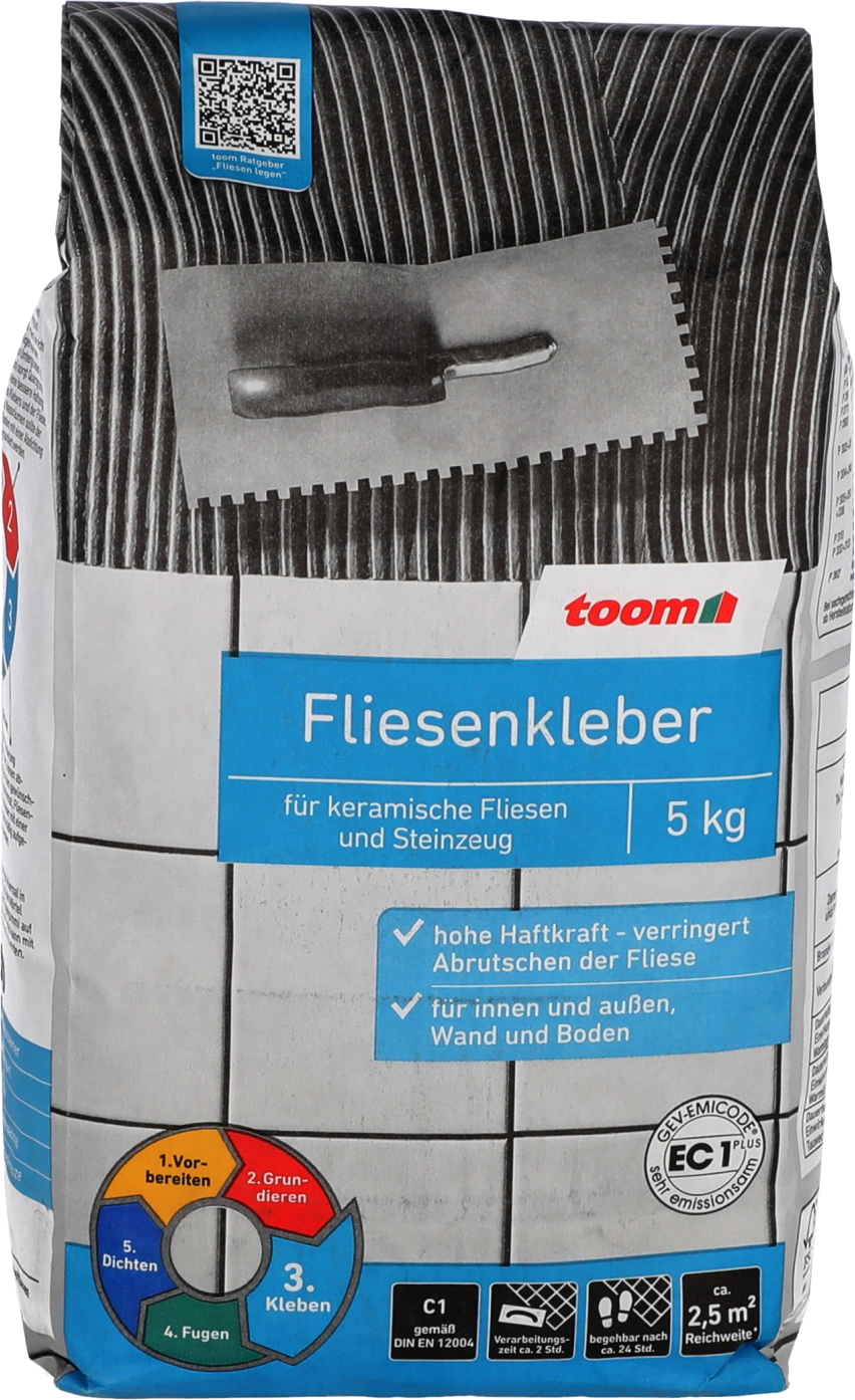 toom Fliesenkleber grau 5 kg