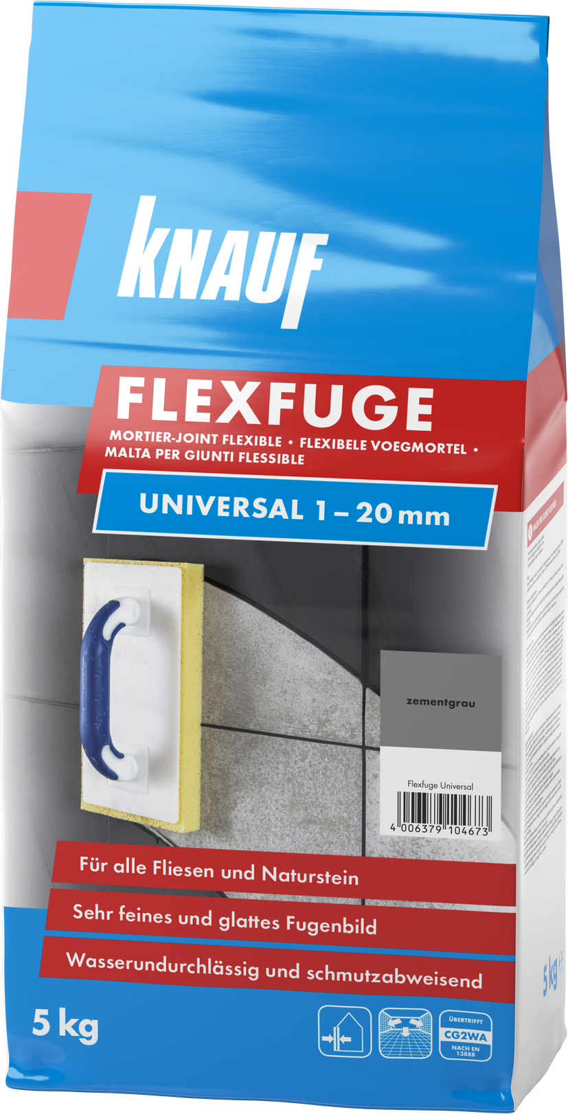 Thumbnail - Knauf Flexfuge 'Universal' zementgrau 5 kg