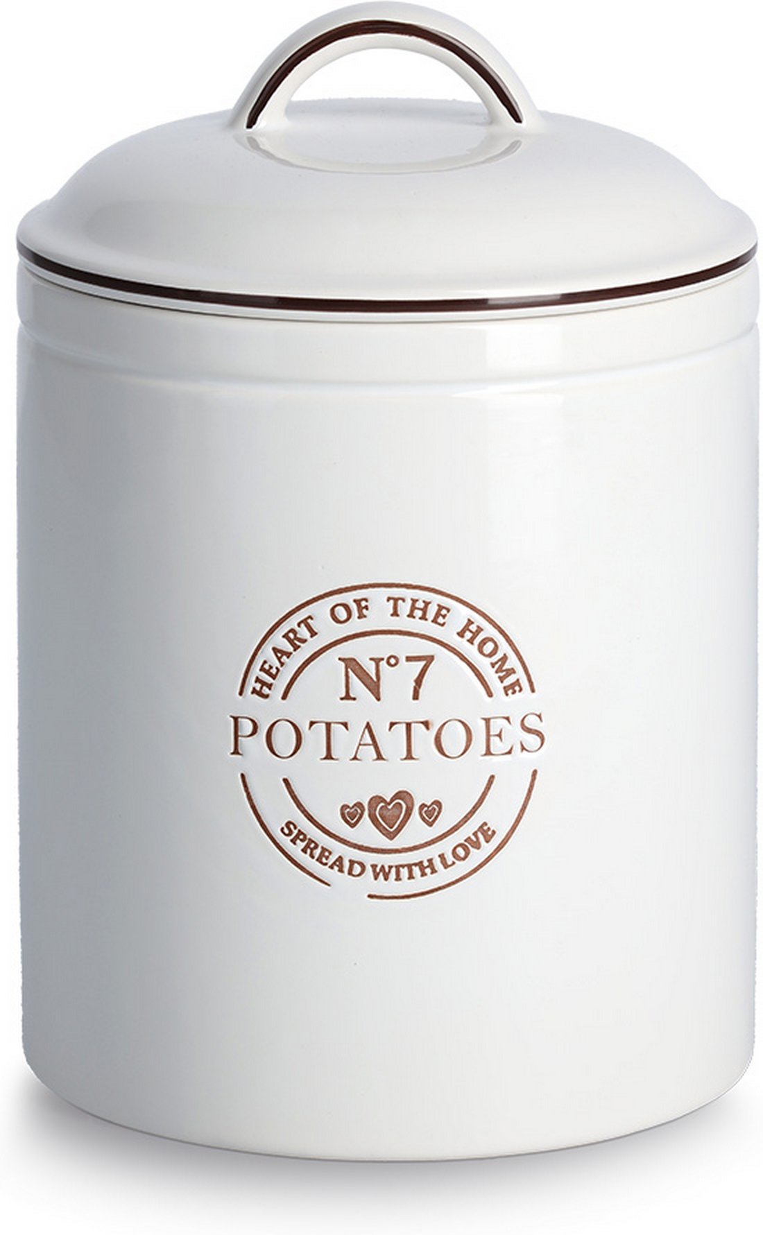 Zeller Vorratsdose 'Potatoes' weiß 2,9 l